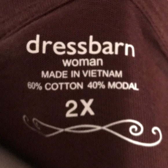 NWT Dressbarn Brown, Versatile, Long-Sleeve Tee-2X - Picture 2 of 3